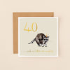 Raccoon 40th Birthday Card