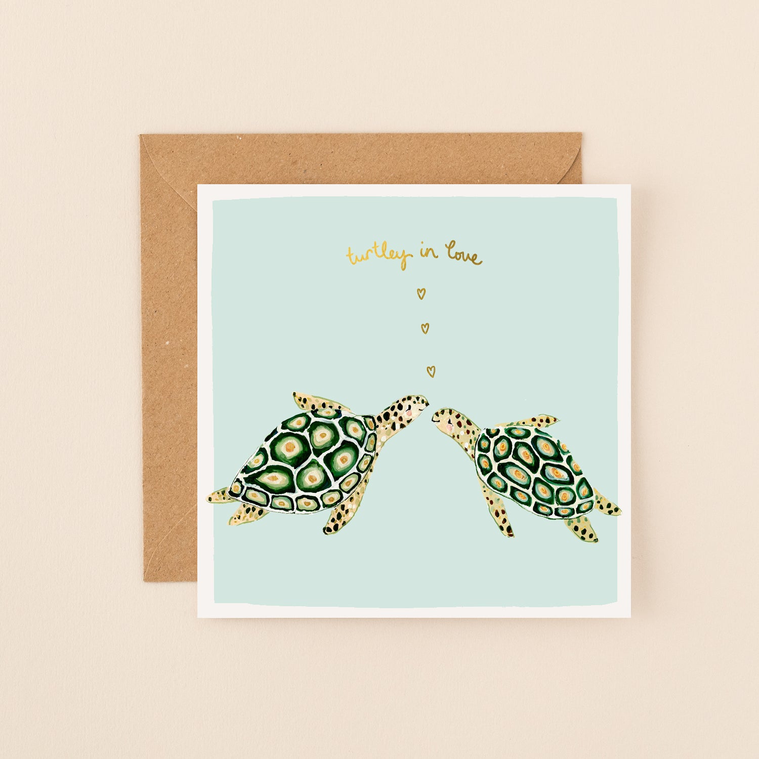 Turtley in Love Card