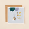 Hedgehog 65th Birthday Card