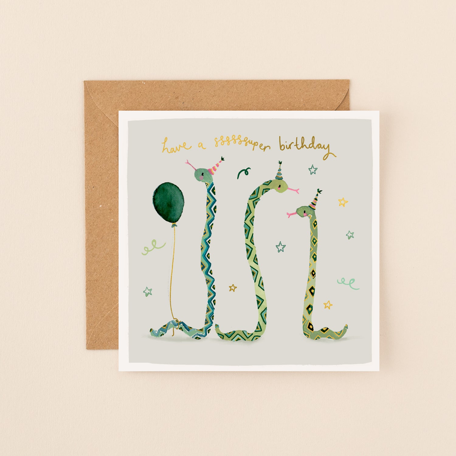 Snakes Ssssssuper Birthday Card