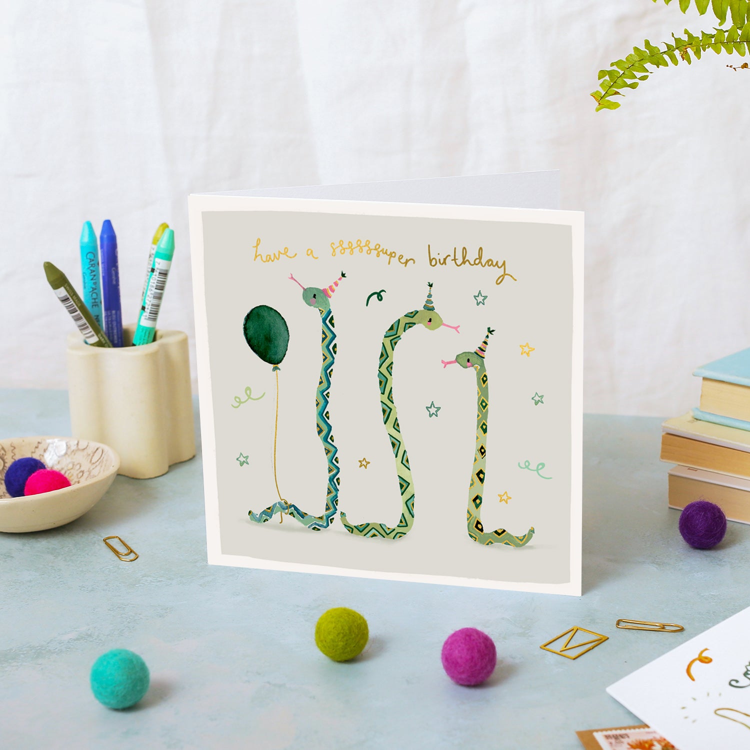 Snakes Ssssssuper Birthday Card