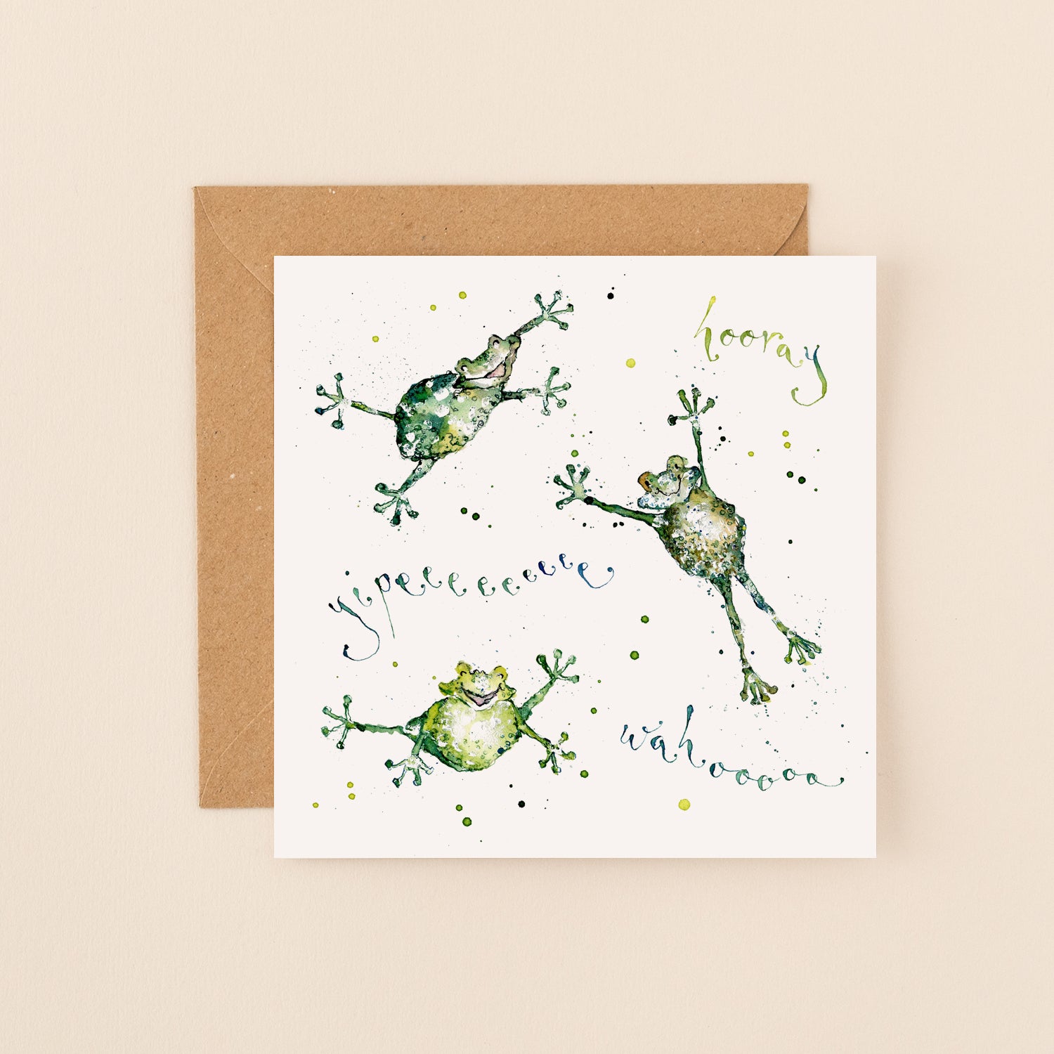 Yippee Frogs Congratulations Card