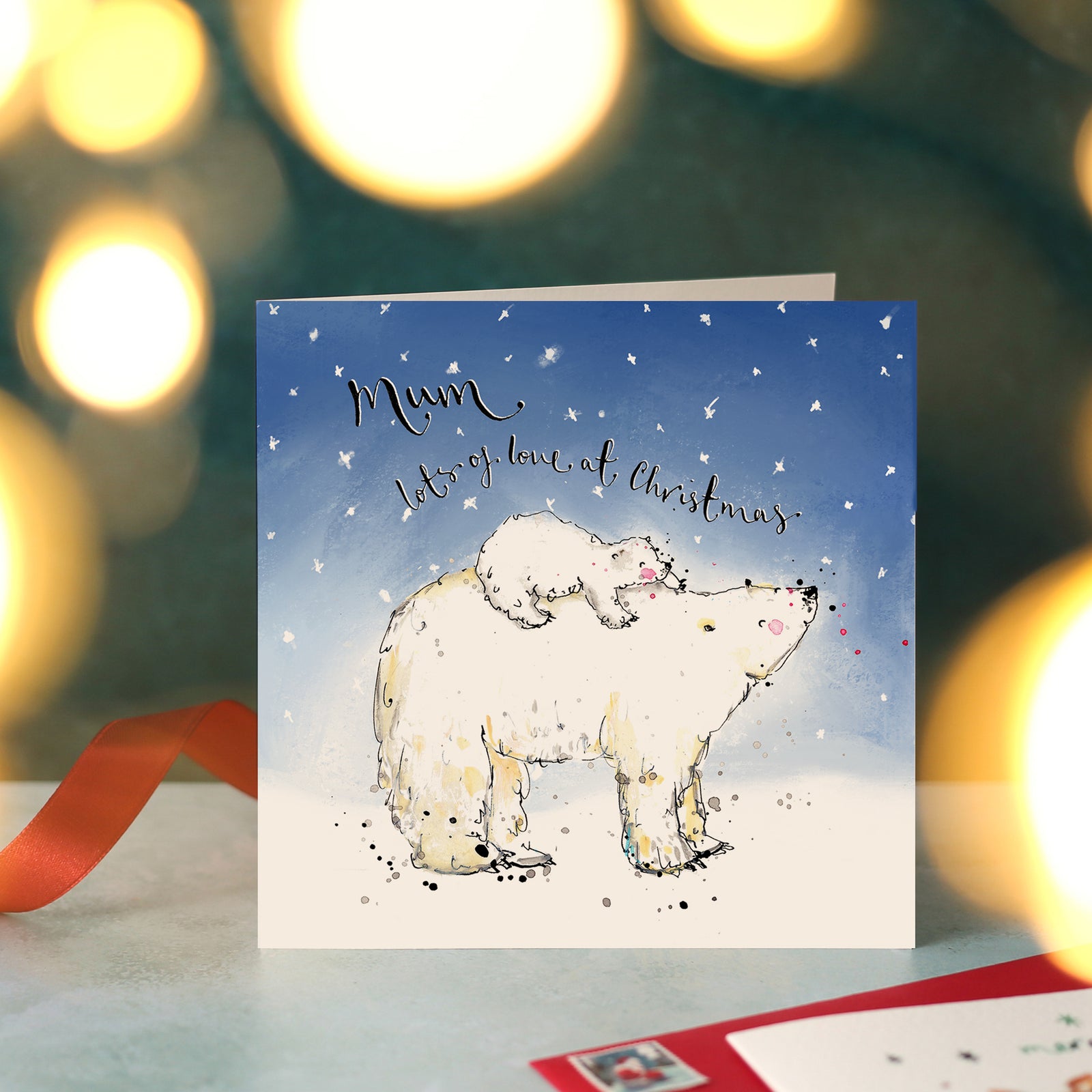 Mum Polar Bears Christmas Card