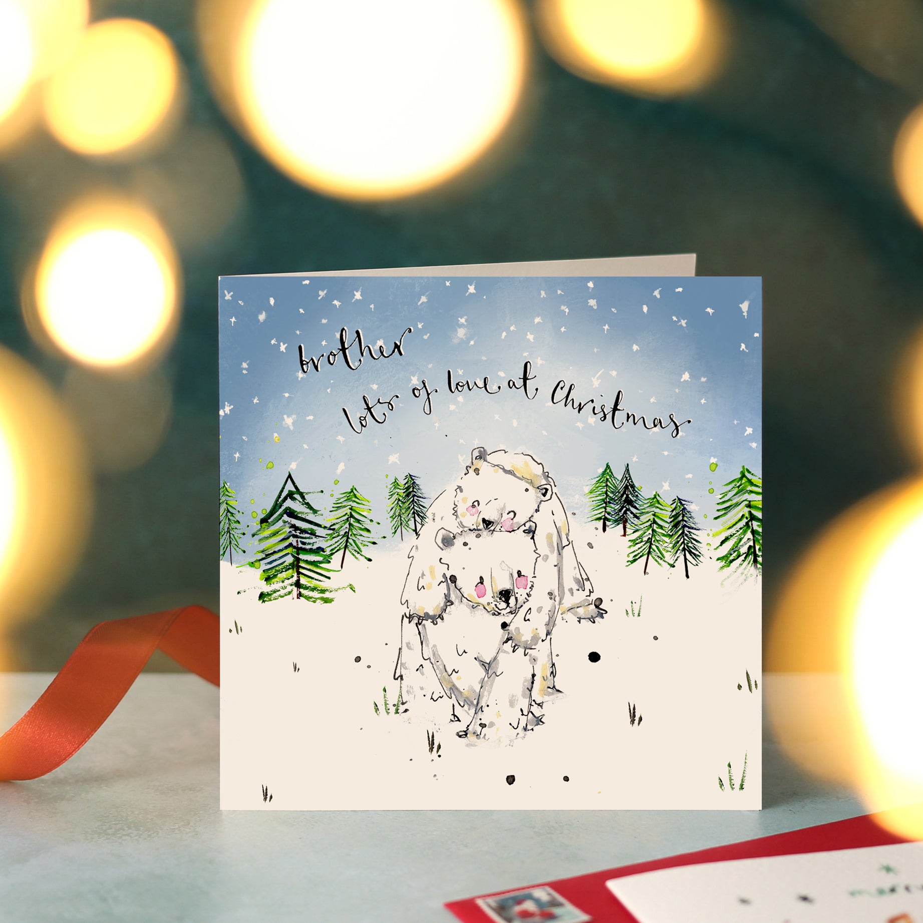 Polar Bears Brother Merry Christmas Card