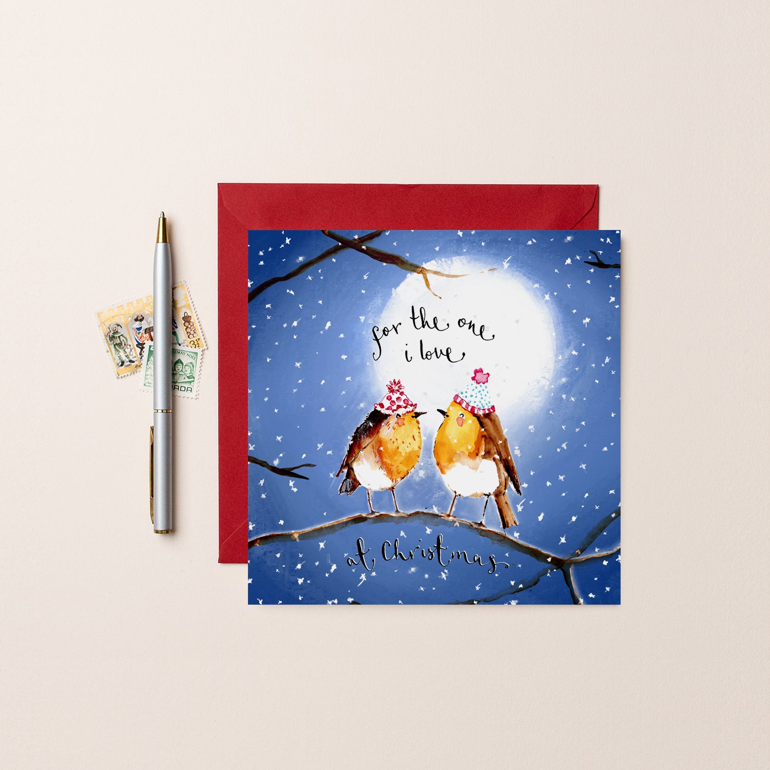 Robins One I Love Christmas Card