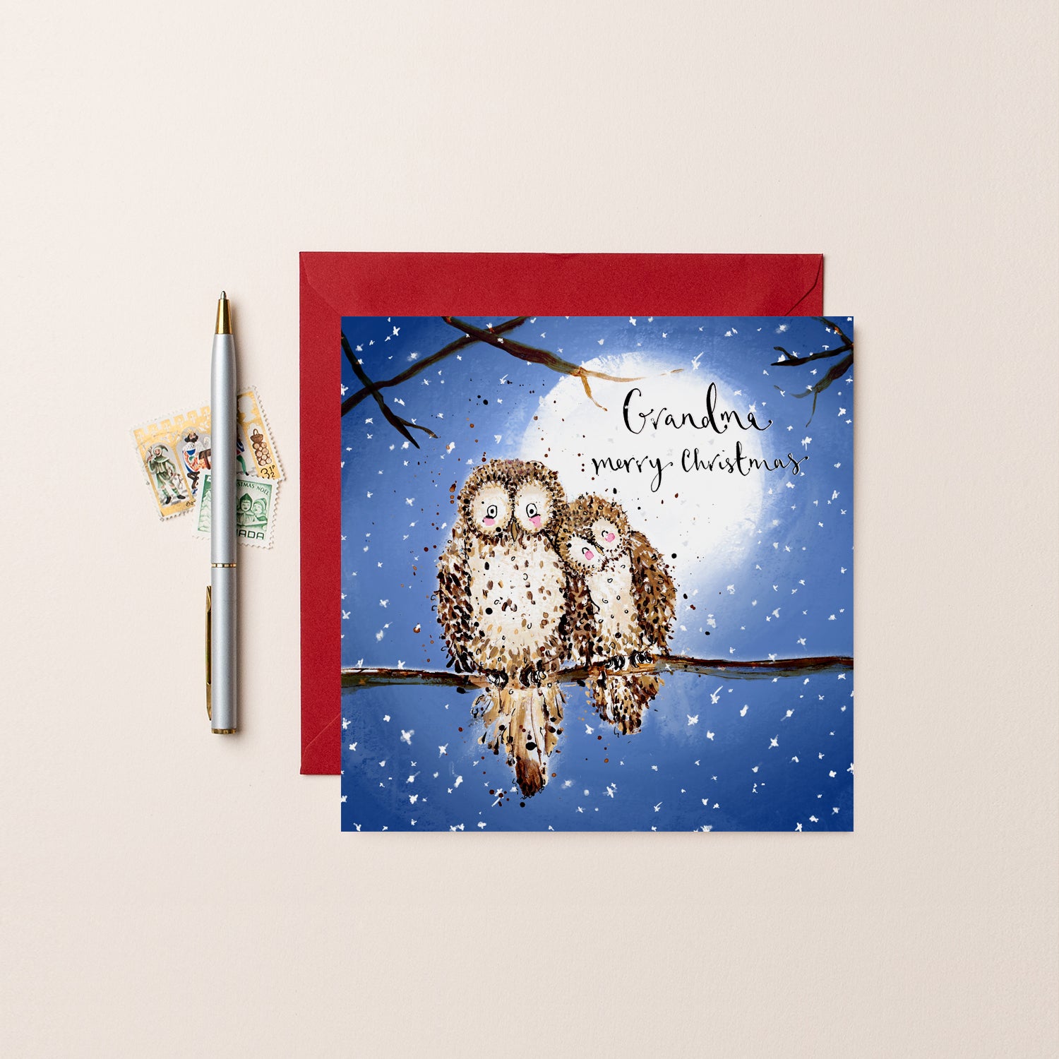 Grandma Owls Christmas Card