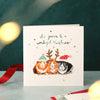 Three Christmas Guinea Pigs Christmas Card