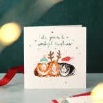 Three Christmas Guinea Pigs Christmas Card