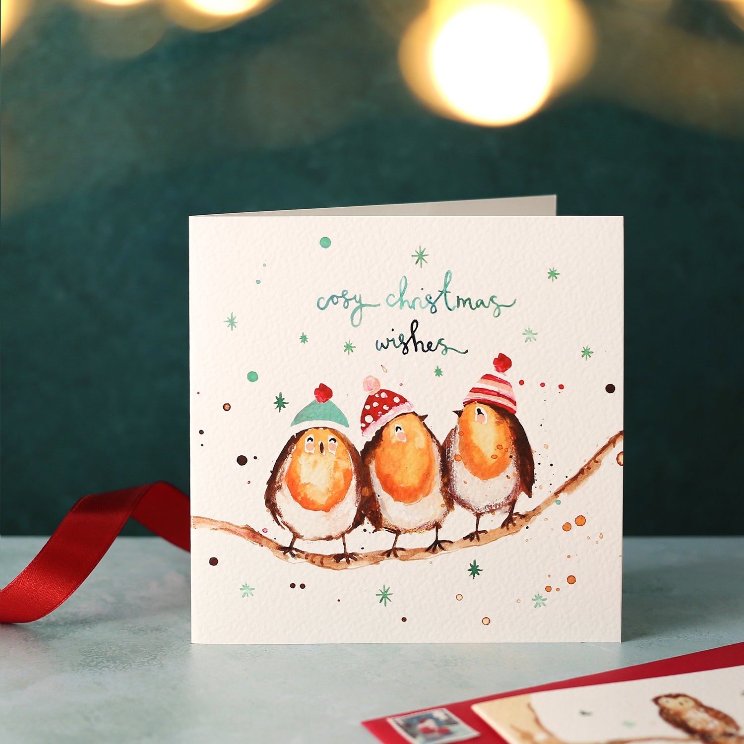 Cosy Christmas Robins Christmas Card