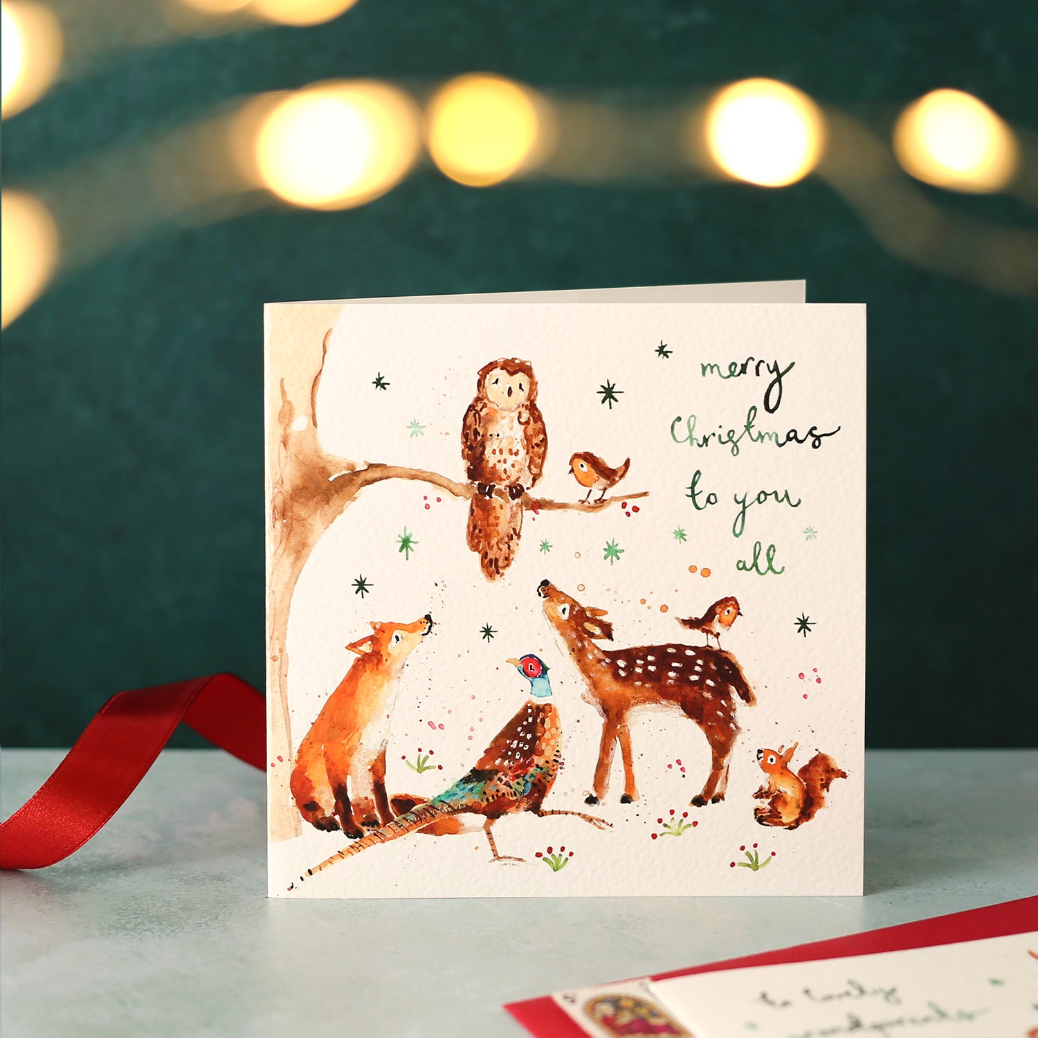 Forest Animals Merry Christmas To You All Christmas Card