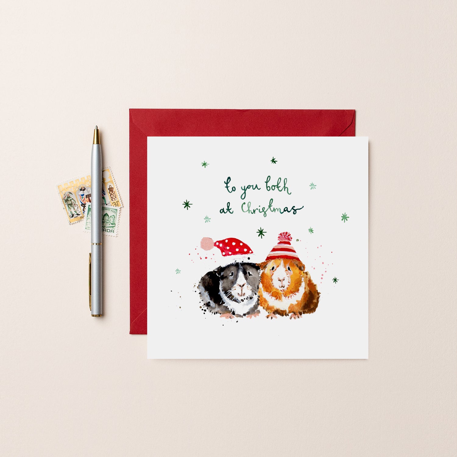 Guinea Pigs To You Both Christmas Card