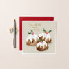 Christmas Puddings for Mum and Dad Christmas Card
