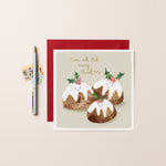 Christmas Puddings for Mum and Dad Christmas Card