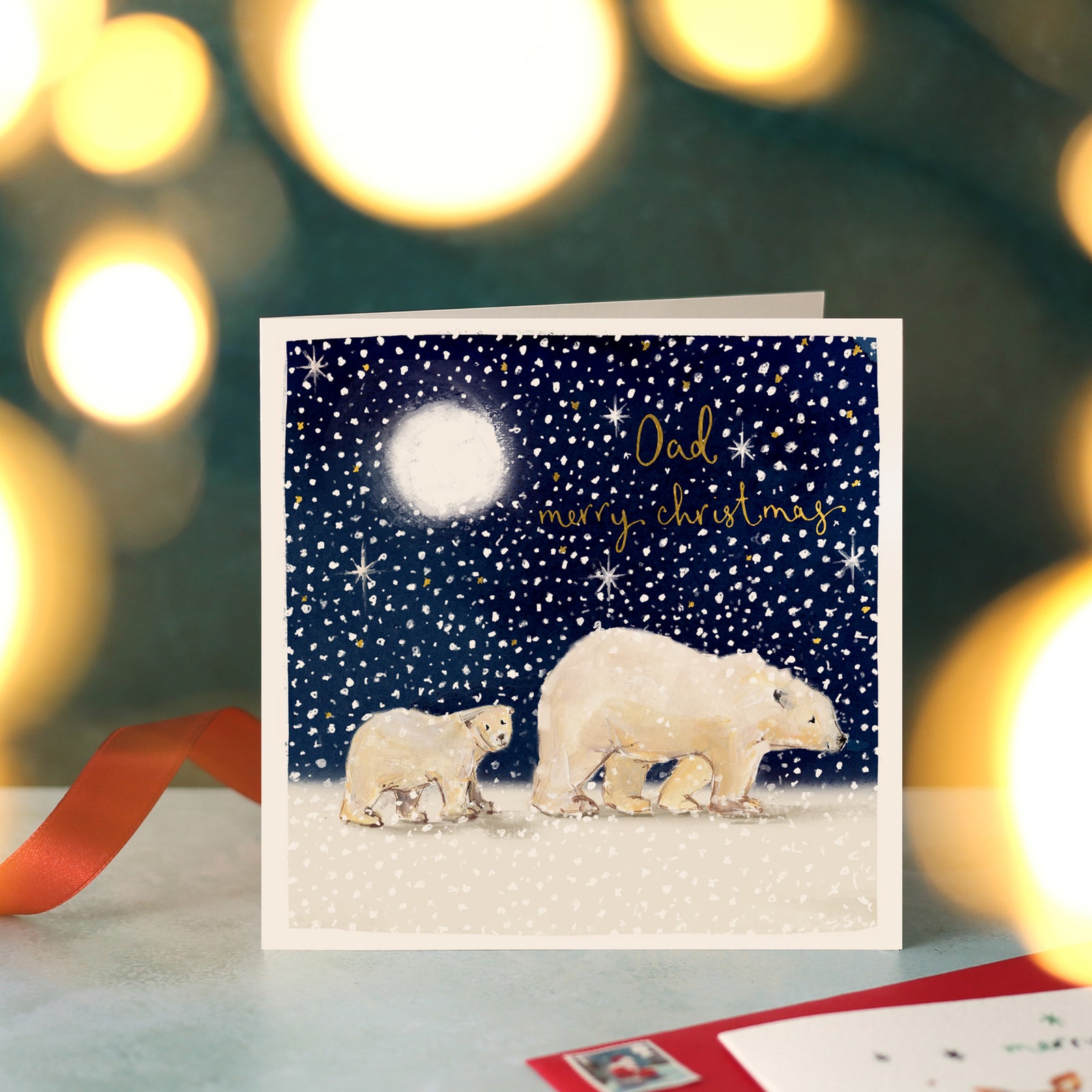 Polar Bears Dad Christmas Card