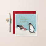 Penguins Lovely Wife Christmas Card