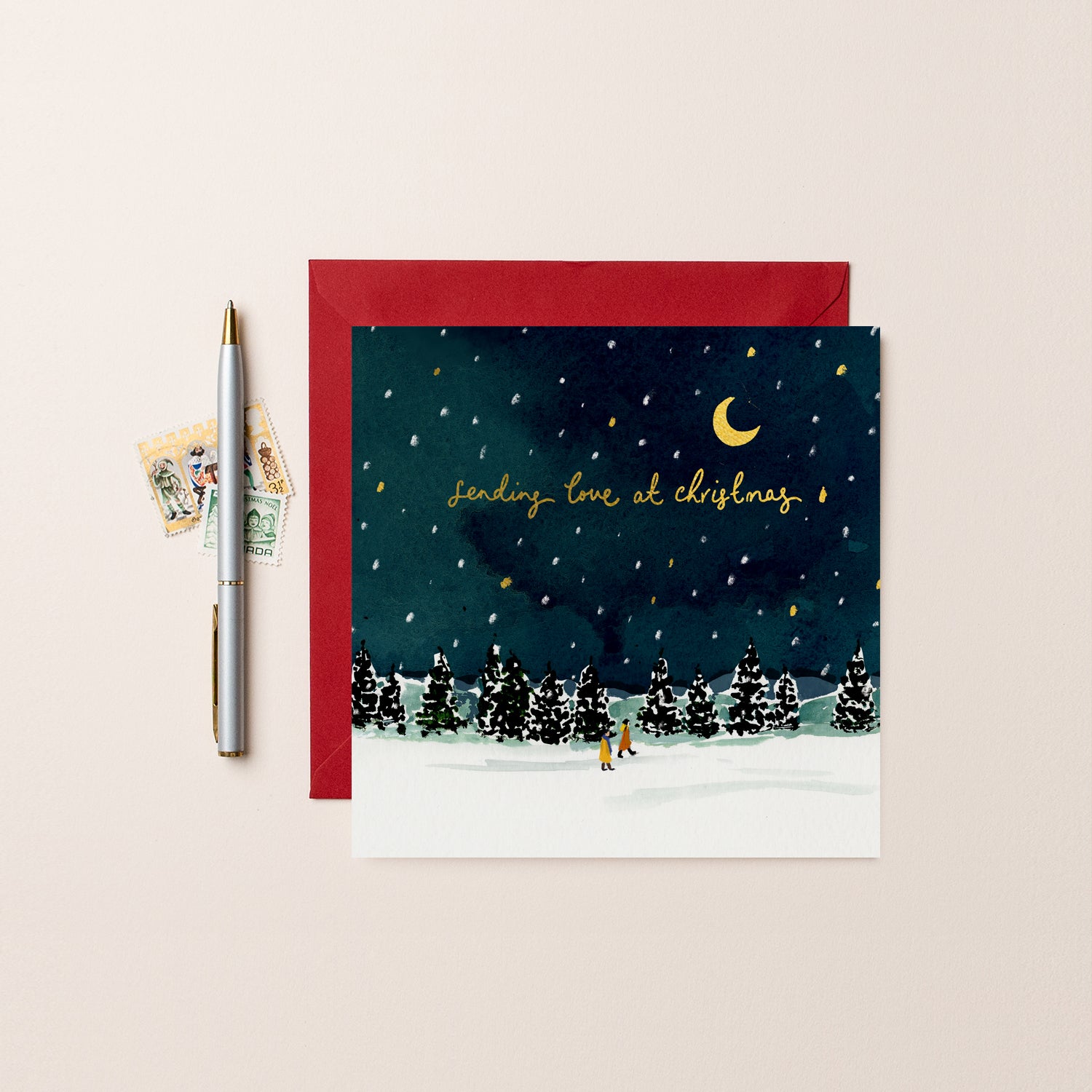 Sending Love At Christmas Card