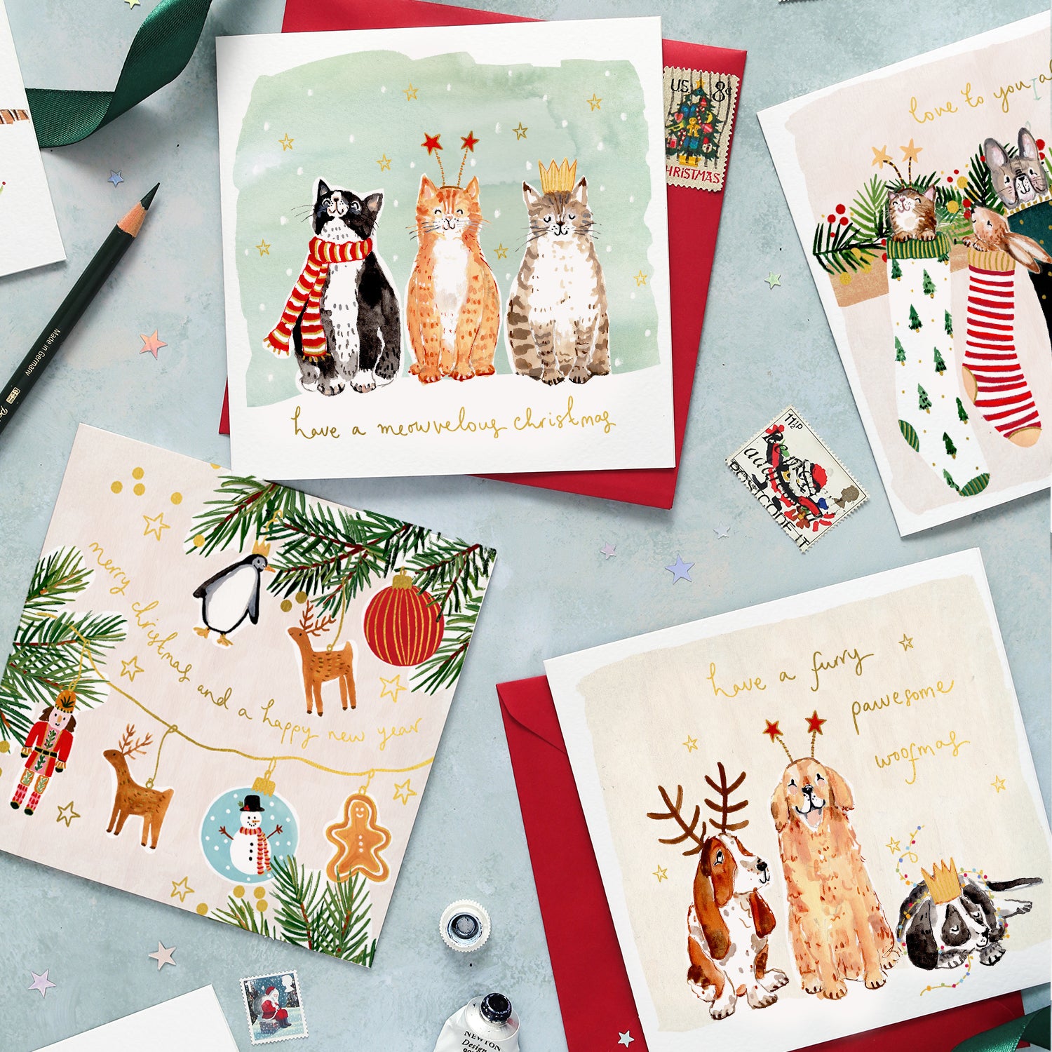 Tree Decorations Merry Christmas Card