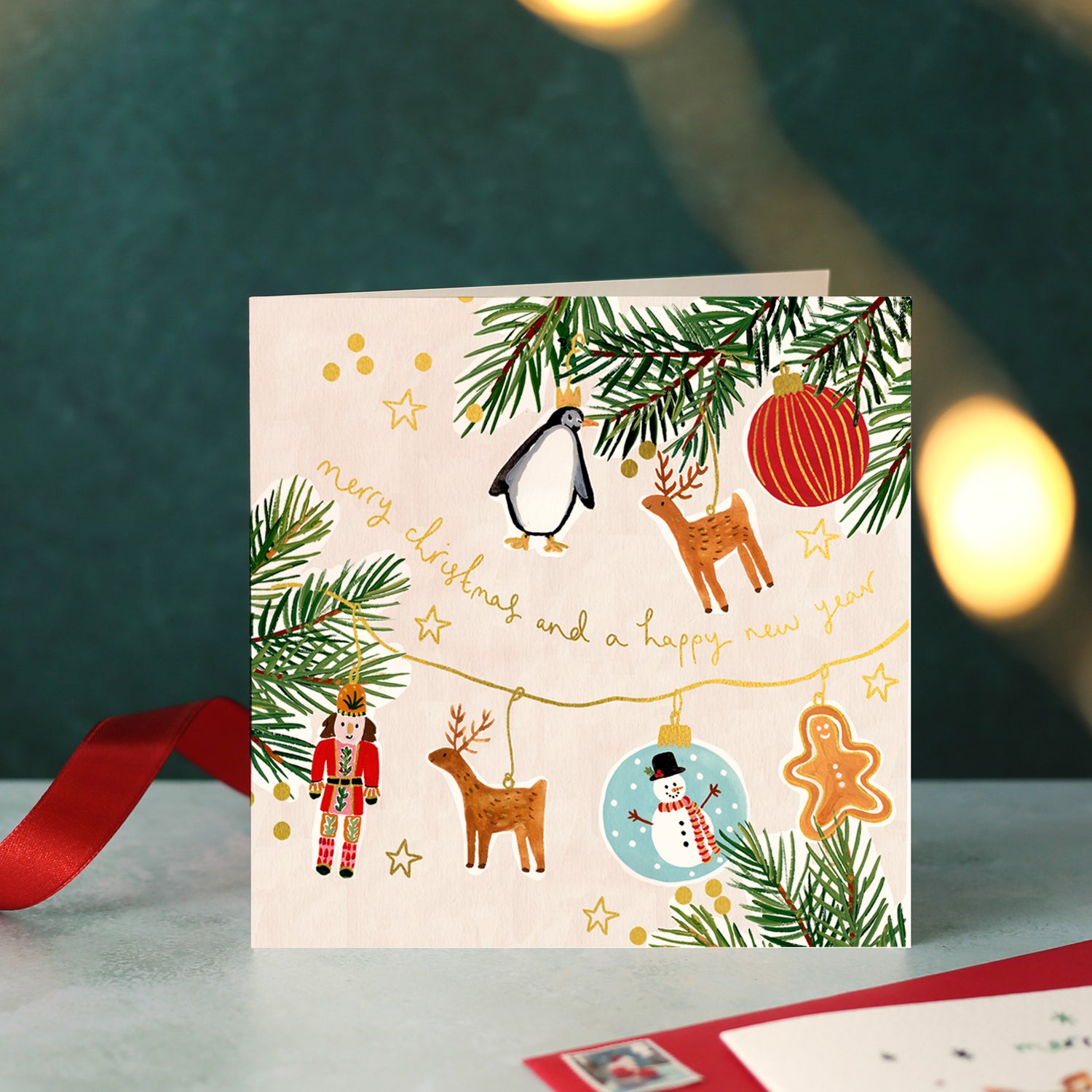 Tree Decorations Merry Christmas Card