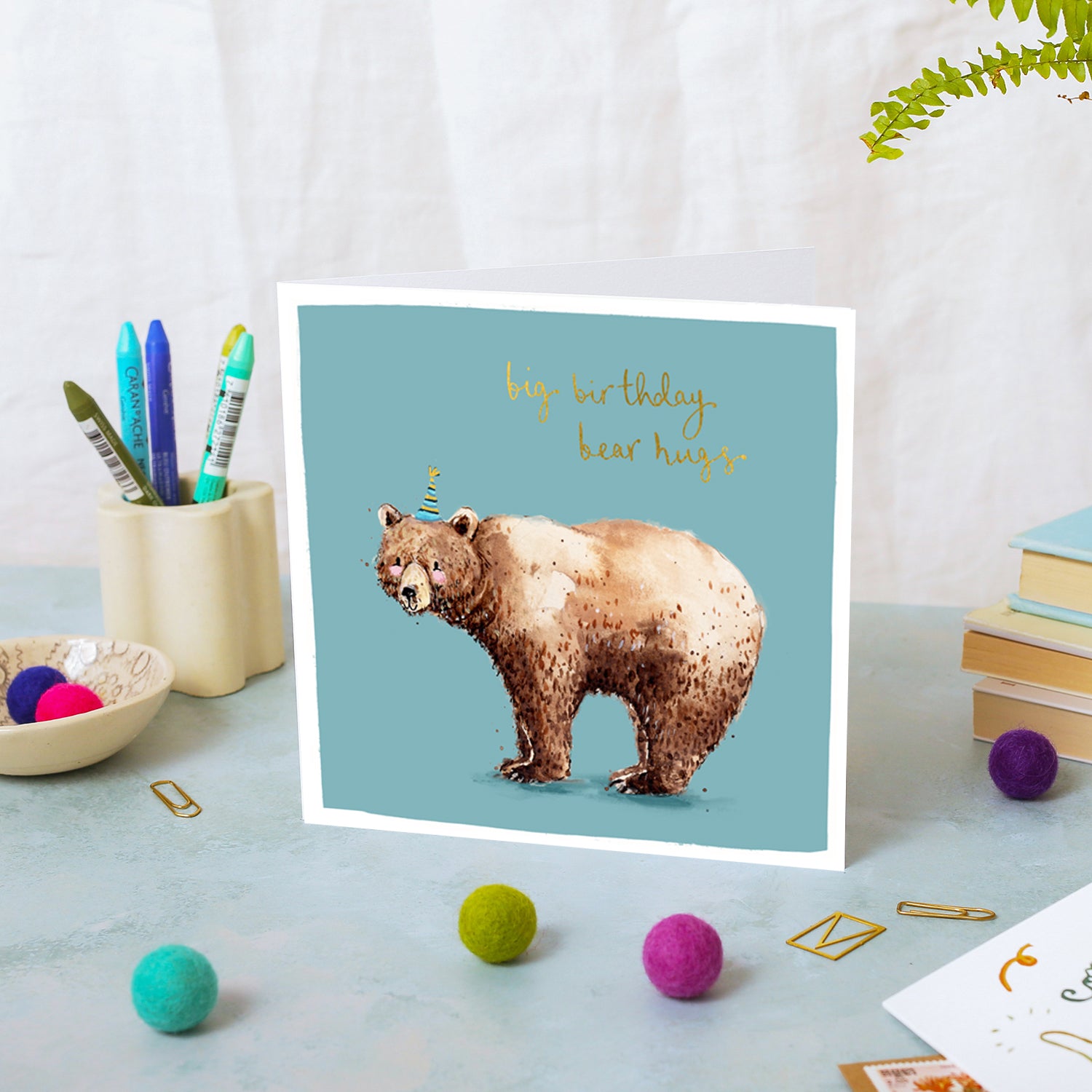 Brown Bear Happy Birthday Card