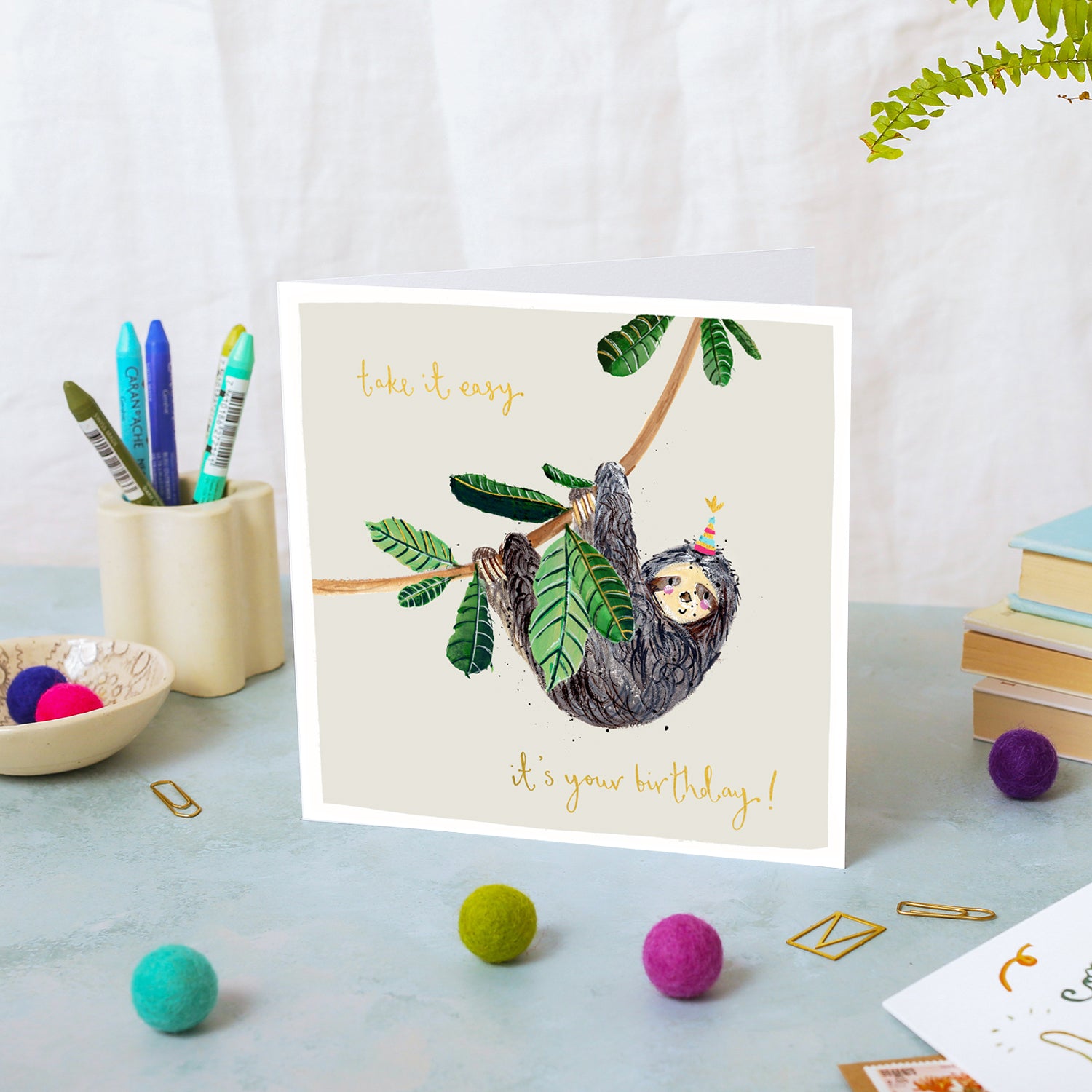 Birthday Sloth Card