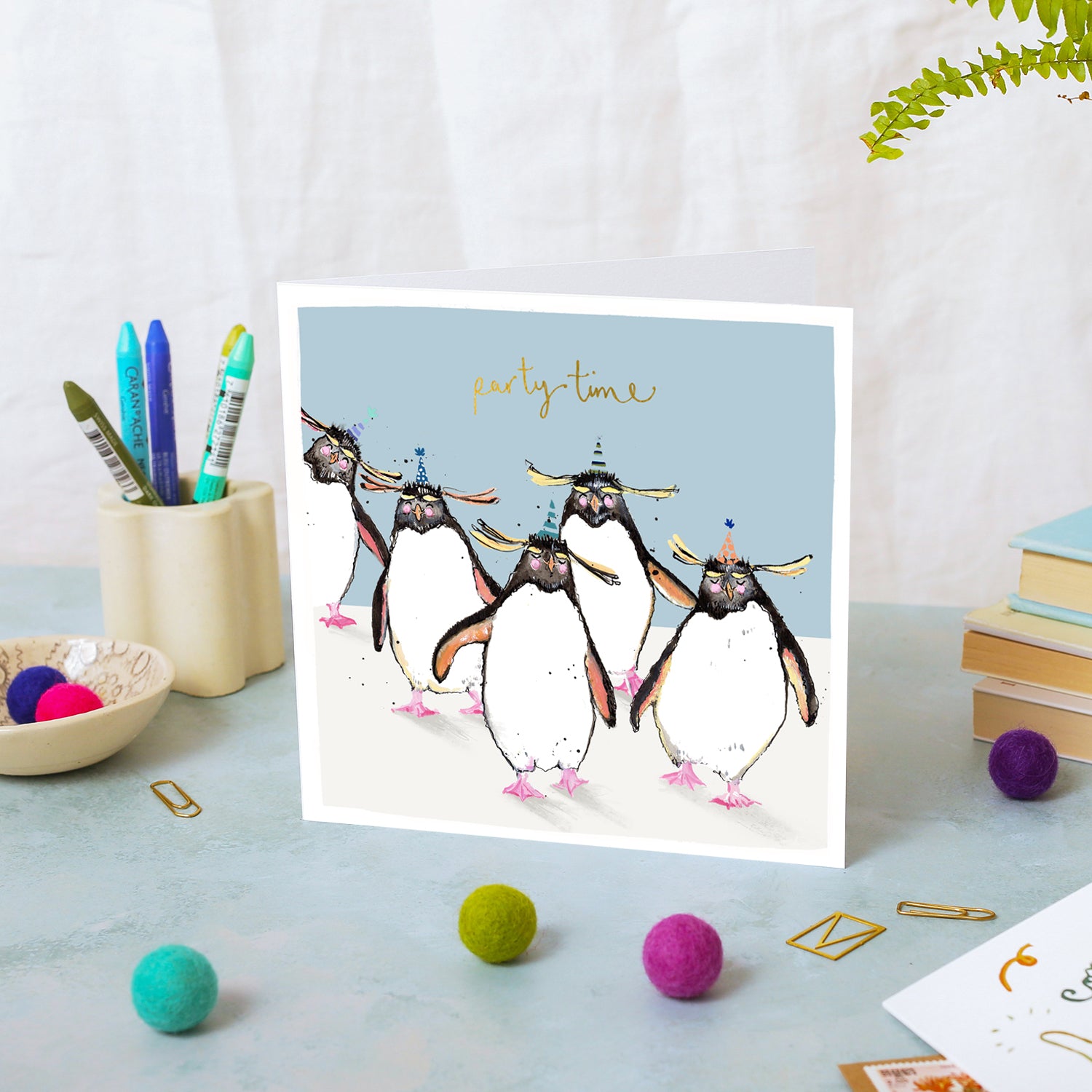 Penguins Happy Birthday Card
