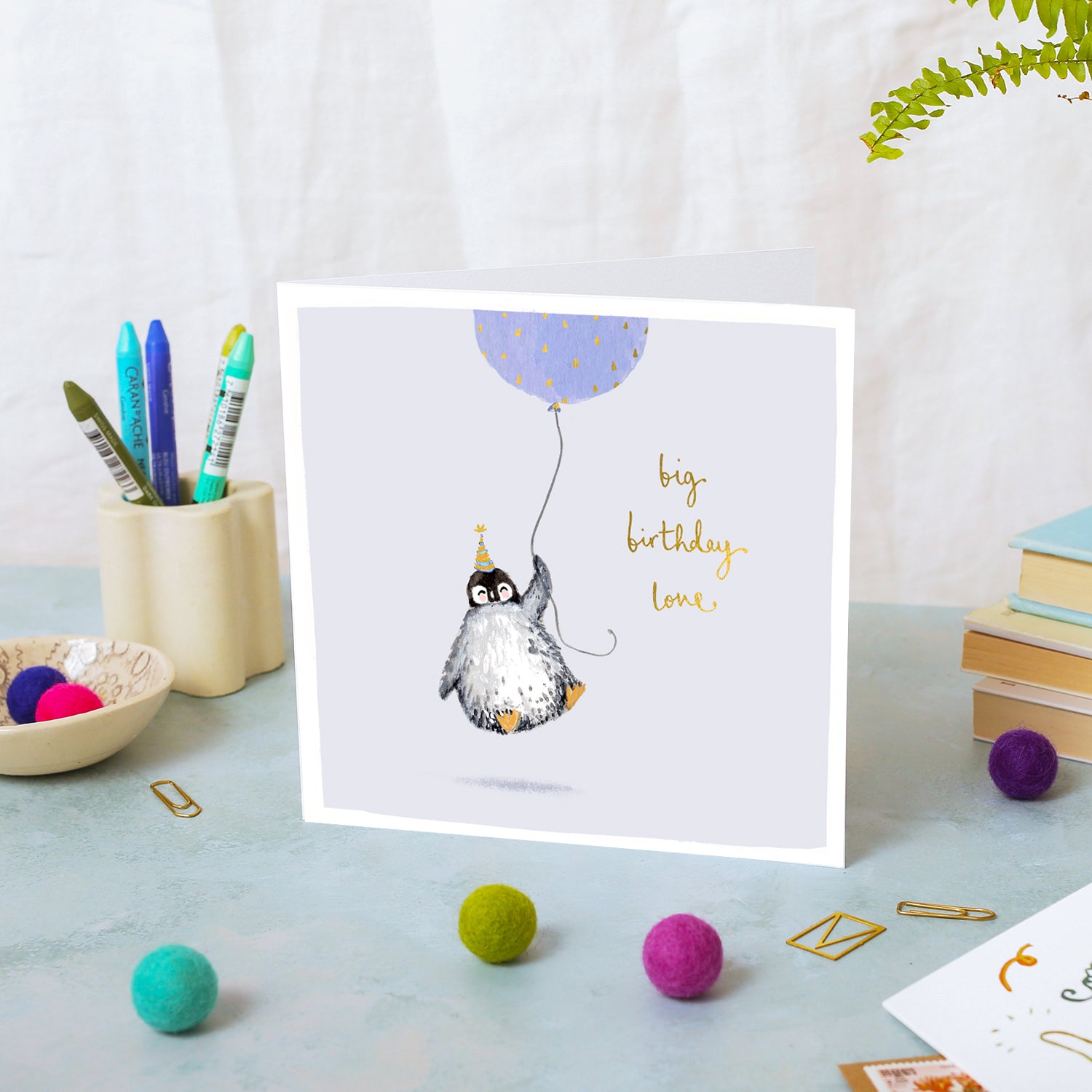 Penguin Big Birthday Love Birthday Card