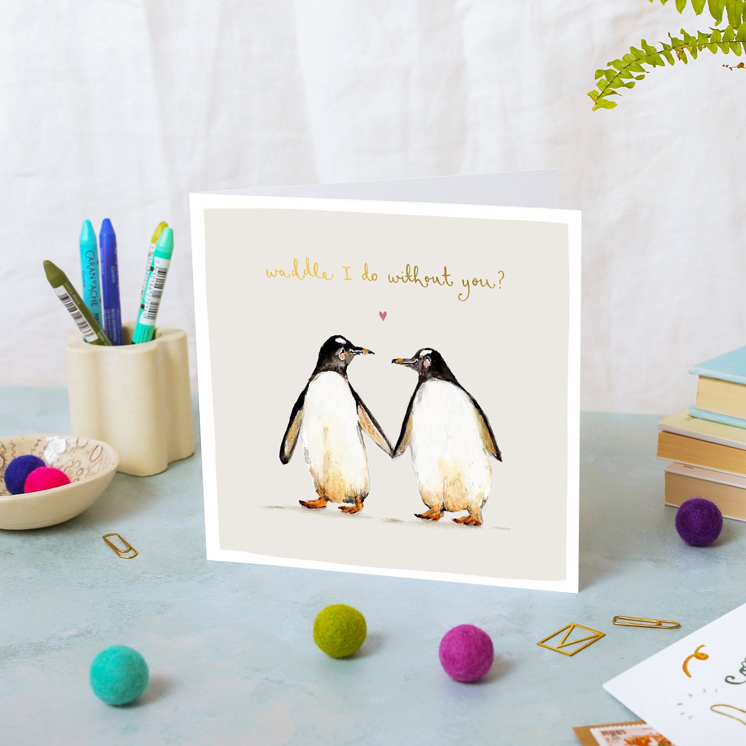 Penguins Waddle I Do Card