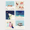 Image of foiled christmas card bundle illustrated with festive animals  