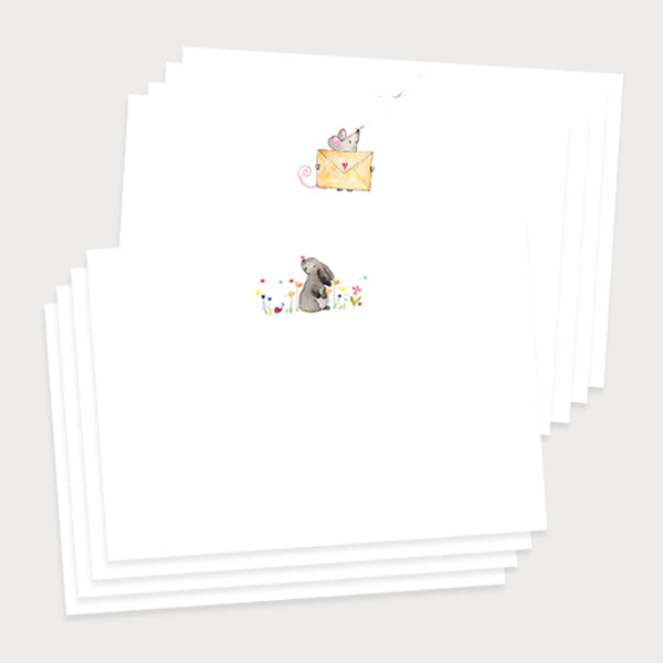 Mouse and Bunny Notecard Set