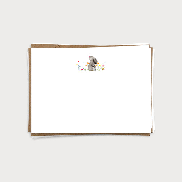 Mouse and Bunny Notecard Set