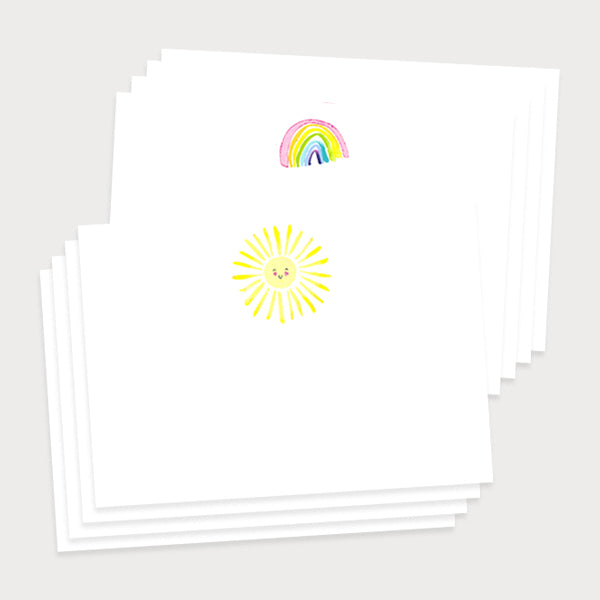 Rainbow and Sun Notecard Set