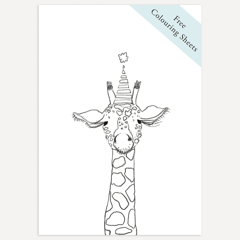 Giraffe Colouring Sheet (Free Printable Download)