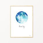 Image of illustrated dream big quote print in frame