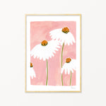 Image of illustrated daisies in a frame