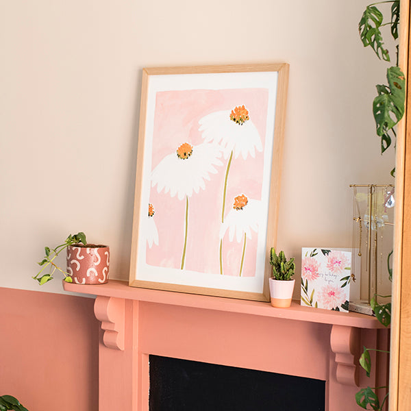 Daisies Floral Art Print