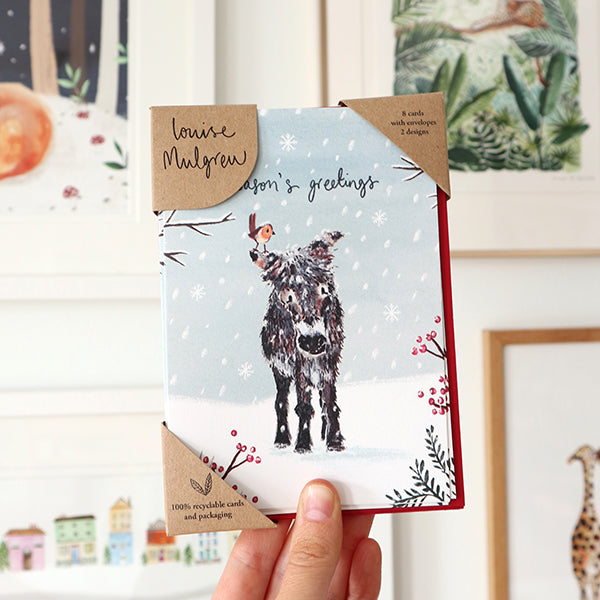 Fox and Donkey Christmas Card Pack