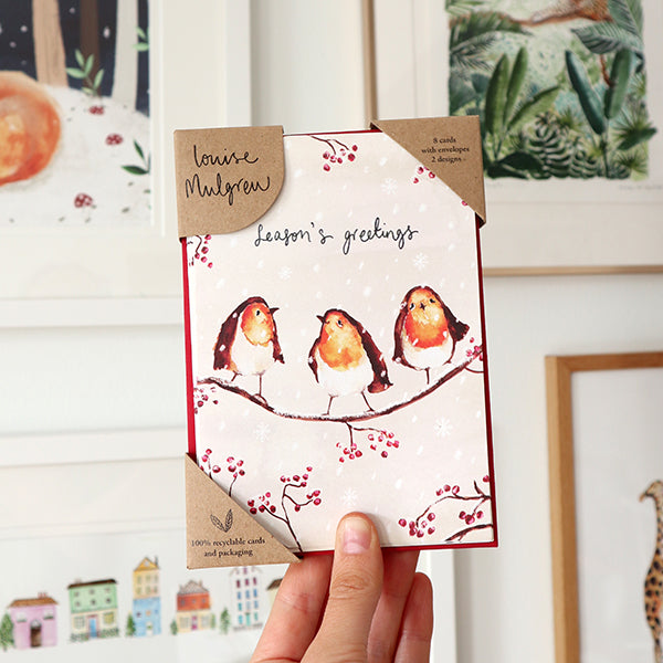 Robins and Hare Christmas Card Pack