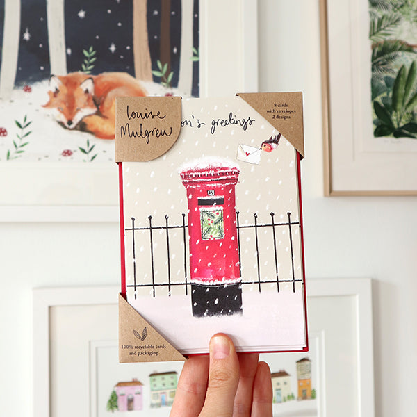 Tree and Post Box Christmas Card Pack