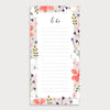 Image of an illustrated lined to do list with the title To Do and a floral design border