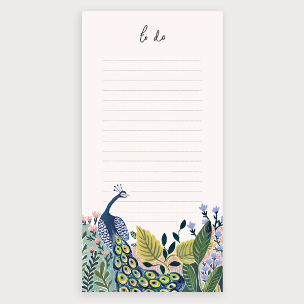 Peacock with Foliage Notepad