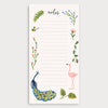 Peacock Mixed Florals To Do List Notepad
