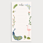 Peacock Mixed Florals To Do List Notepad