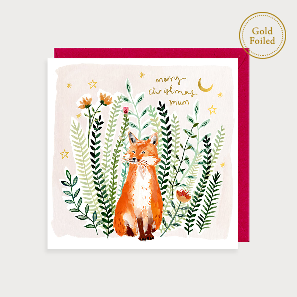 Fox Merry Christmas Mum Christmas Card